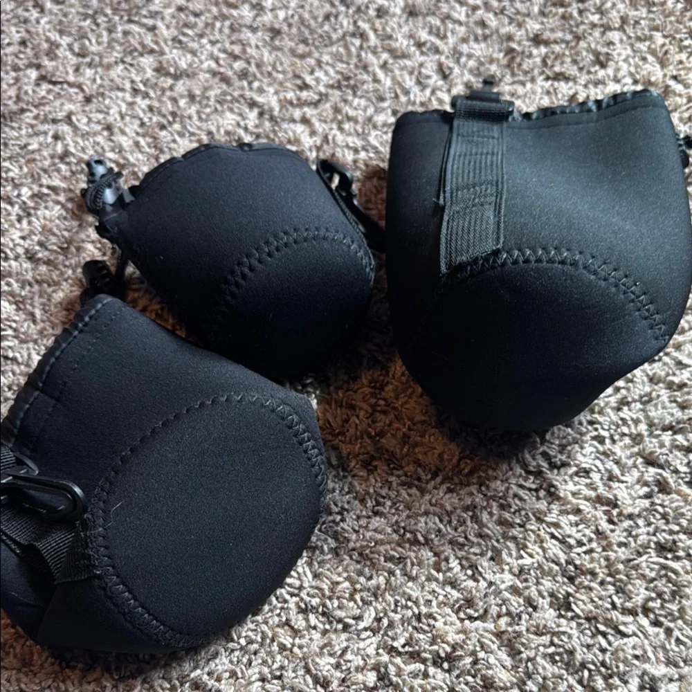 Black Neoprene Lens Pouches Set